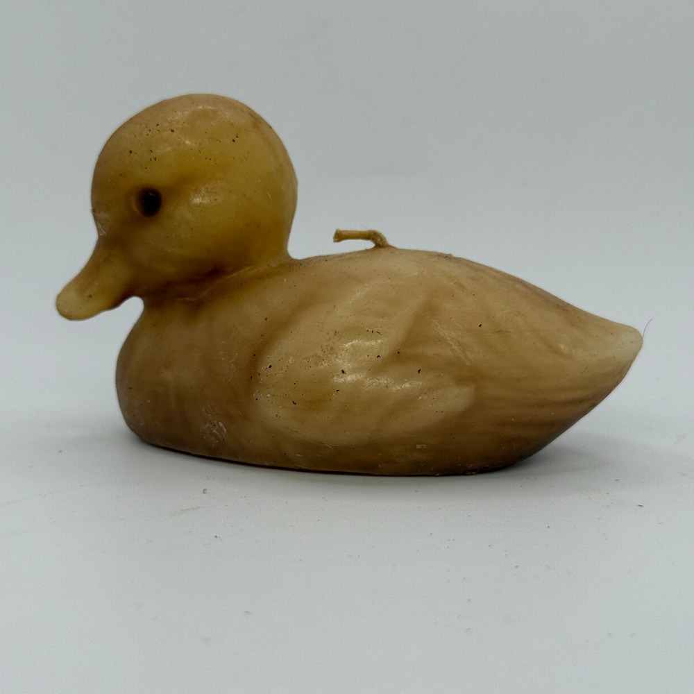 Unbranded Duckling Candle Unisex Small Tan Good Vintage Beeswax Figurine